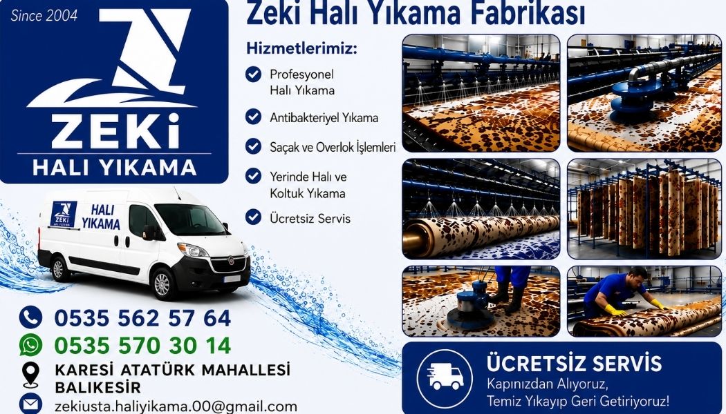 Karesi Atatürk Halı Yıkama – Profesyonel ve Güvenilir Temizlik Hizmeti